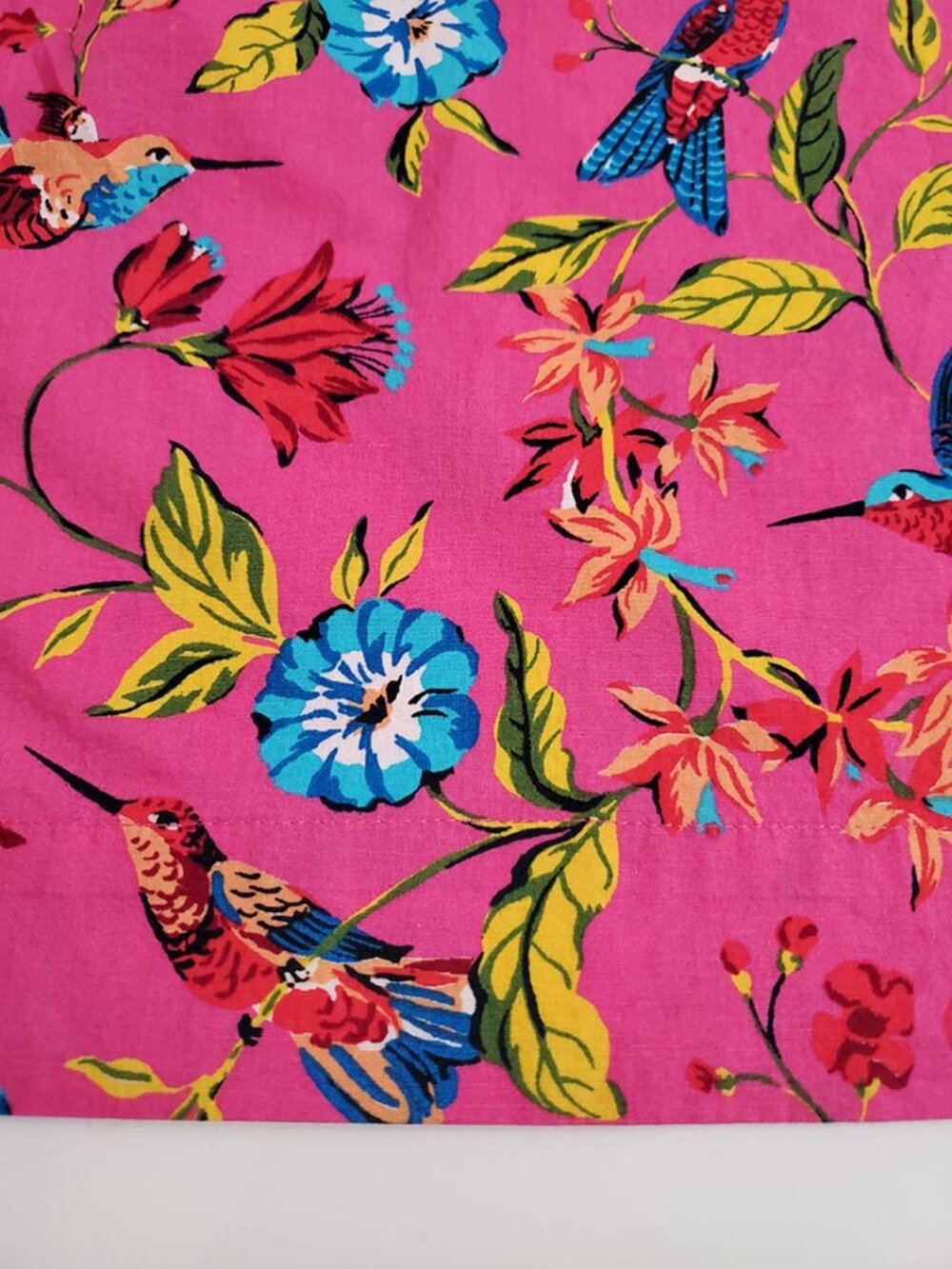 Printfresh Cami Nightgown L Hummingbird Haven Organic Cotton Floral Bird Pockets - Picture 9 of 12